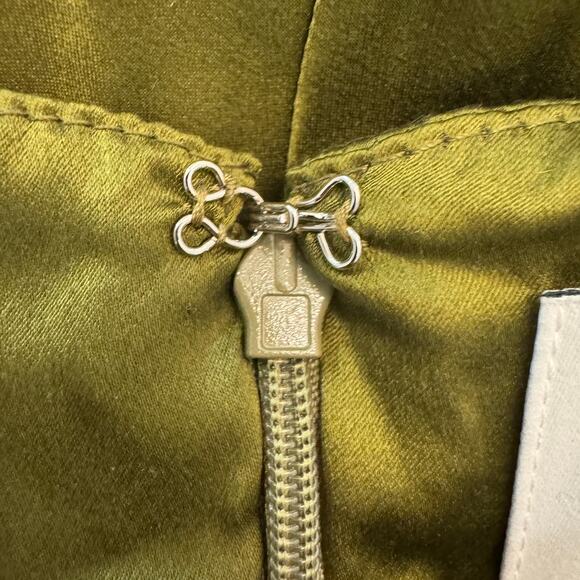 Reformation Daniela Silk Dress Pear - Picture 11 of 14